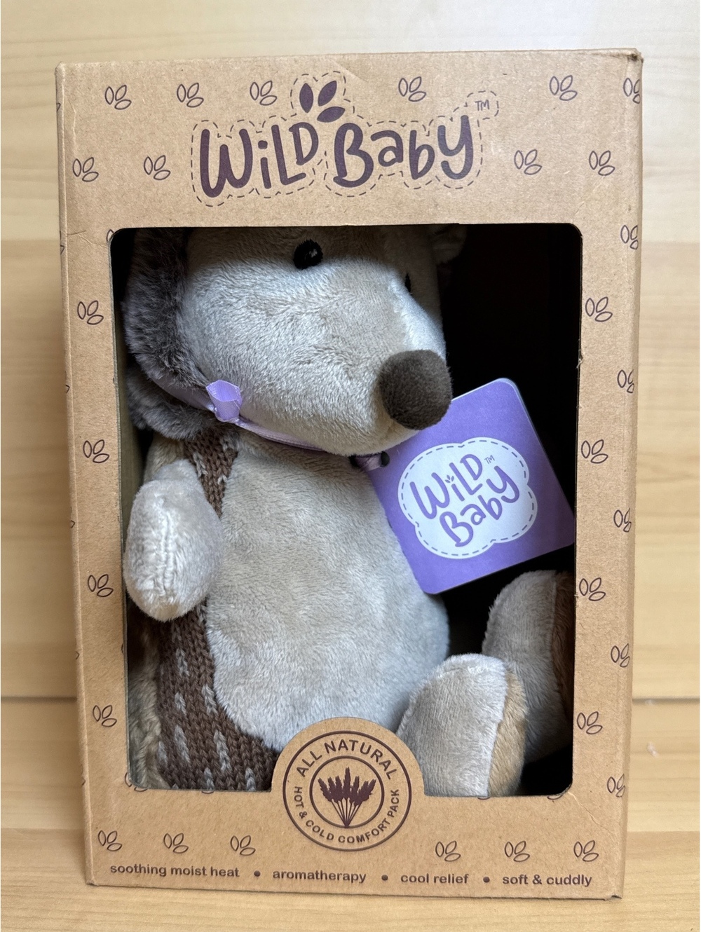 Wild Baby Hedgehog Plush Heat & Cold Comfort Pack - NWT